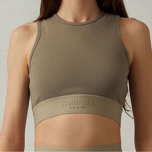Fear of God Essentials Crop Tank - Taupe (NWT)